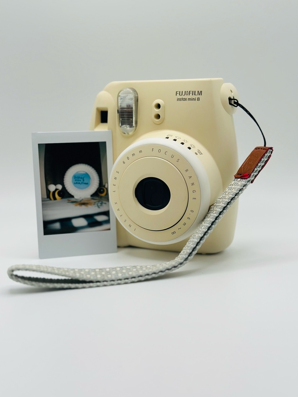 Fujifilm Instax Mini 8 Instant Film Camera - White, Film Tested and Working